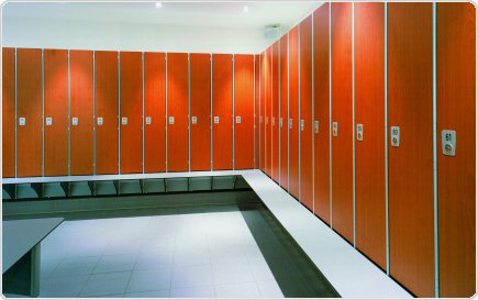 Pojedyncze szafki basenowe z HPL