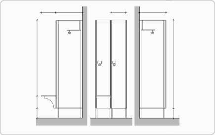 Pojedyncze szafki basenowe z HPL